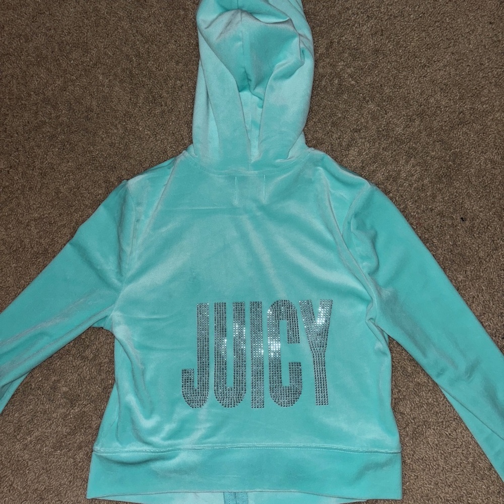 Aqua Hoodie with Sparkling Logo